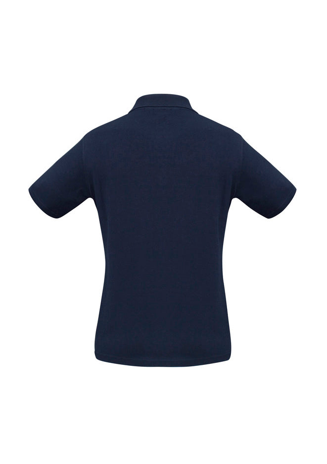 Biz Collection P112LS Ice Womens Short Sleeve Polo in Navy - back view