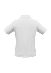 Biz Collection P112LS Ice Womens Short Sleeve Polo in White - back view