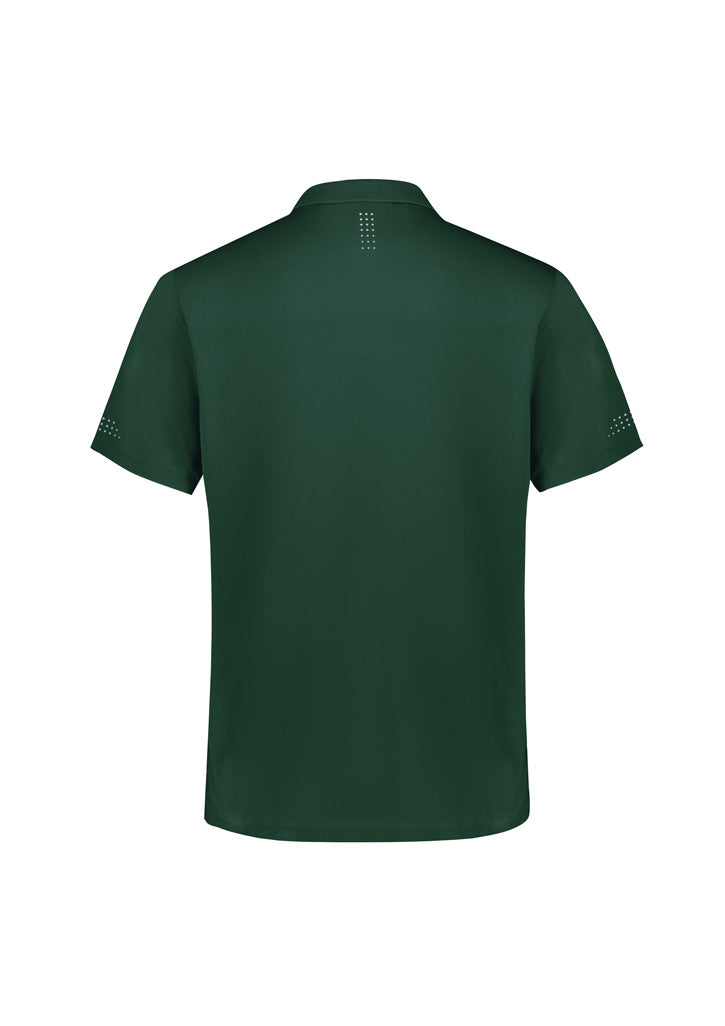 Biz Collection P200KS Balance Kids Short Sleeve Polo in Forest/White - back view