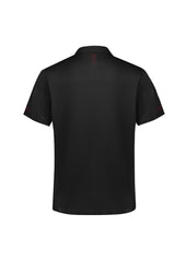 Biz Collection P200MS Balance Mens Short Sleeve Polo in Black/Red - back view