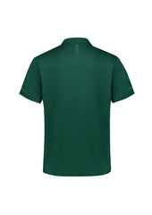 Biz Collection P200MS Balance Mens Short Sleeve Polo in Forest/White - back view