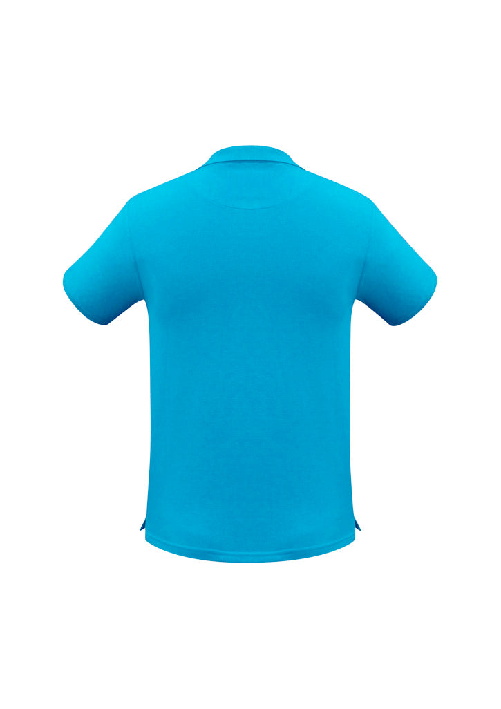 Biz Collection P2100 Neon Mens Short Sleeve Polo in Cyan - back view