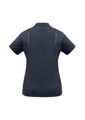 Biz Collection P244LS United Womens Short Sleeve Polo in Navy/White - back view