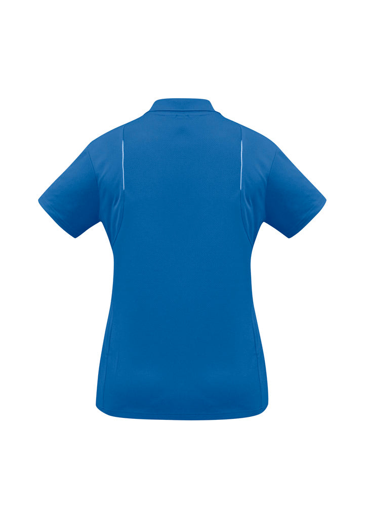 Biz Collection P244LS United Womens Short Sleeve Polo in Royal/White - back view