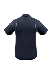 Biz Collection P244MS United Mens Short Sleeve Polo in Navy/White - back view
