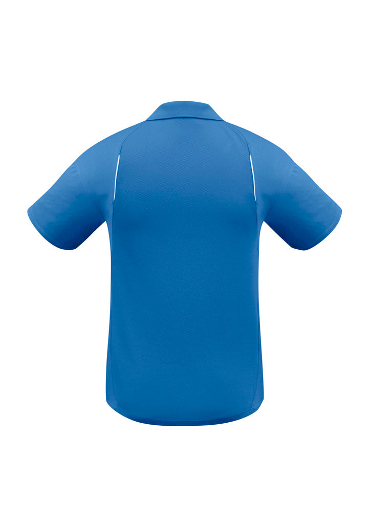 Biz Collection P244MS United Mens Short Sleeve Polo in Royal/White - back view