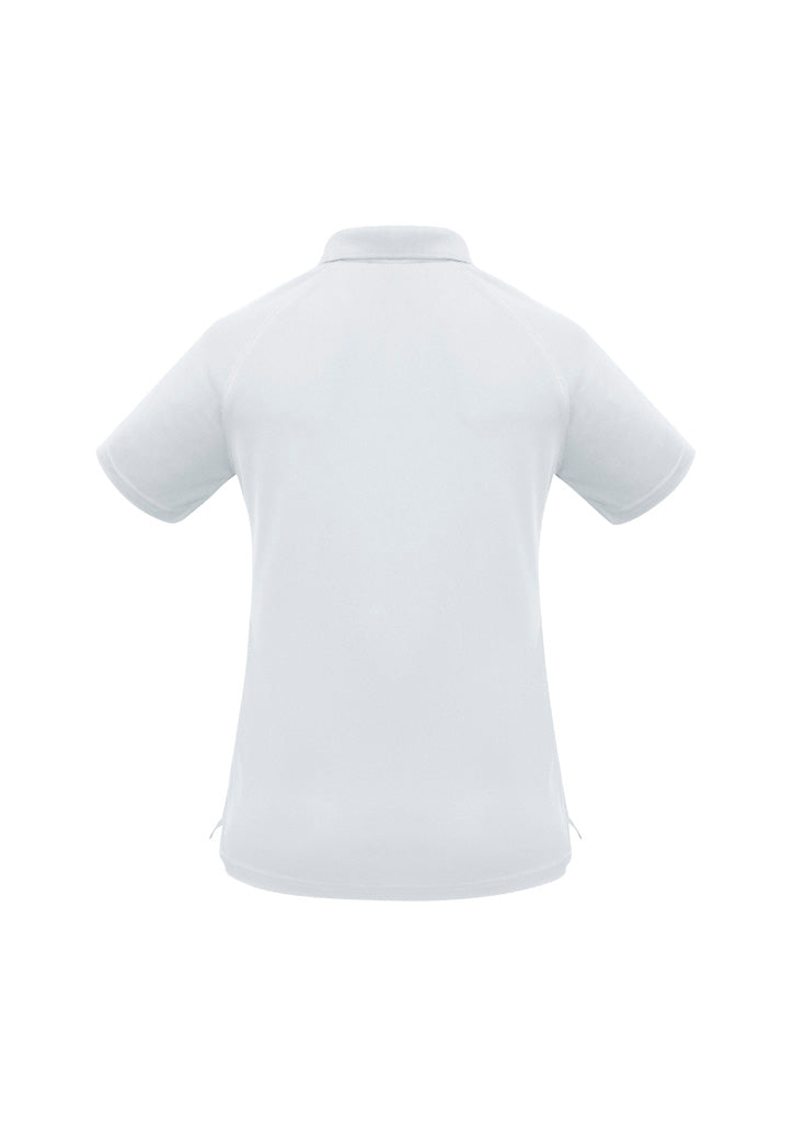 Biz Collection P300LS Sprint Womens Short Sleeve Polo in White - back view