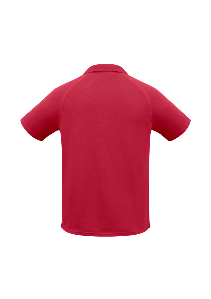 Biz Collection P300MS Sprint Mens Short Sleeve Polo in Red - back view
