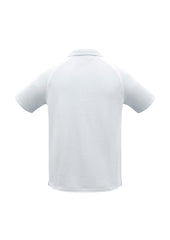 Biz Collection P300MS Sprint Mens Short Sleeve Polo in White - back view