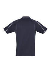 Biz Collection P303MS Blade Mens Short Sleeve Polo in Navy/White - back view