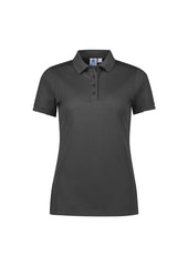 Biz Collection P313LS Focus Womens Short Sleeve Polo in Charcoal/Charcoal