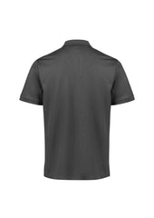 Biz Collection P313MS Focus Mens Short Sleeve Polo in Charcoal/Charcoal - back view
