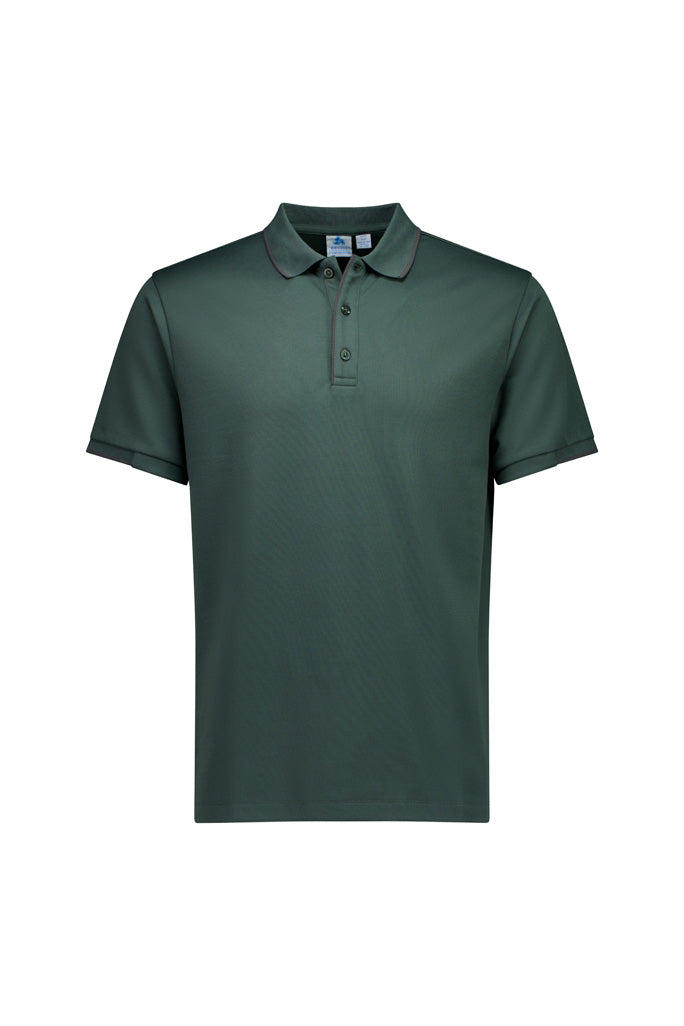 Biz Collection P313MS Focus Mens Short Sleeve Polo in Seafoam/Charcoal