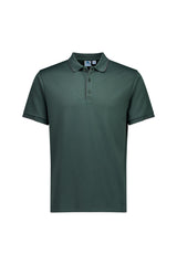 Biz Collection P313MS Focus Mens Short Sleeve Polo in Seafoam/Charcoal