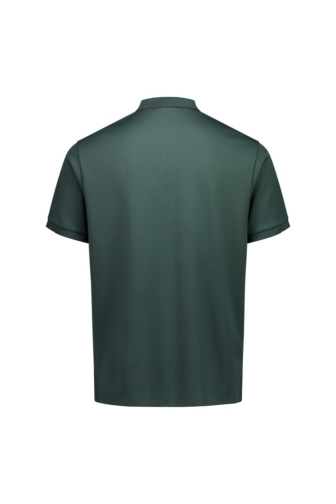 Biz Collection P313MS Focus Mens Short Sleeve Polo in Seafoam/Charcoal - back view