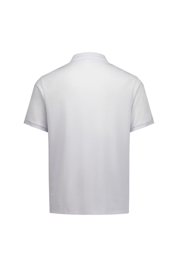 Biz Collection P313MS Focus Mens Short Sleeve Polo in White/White - back view