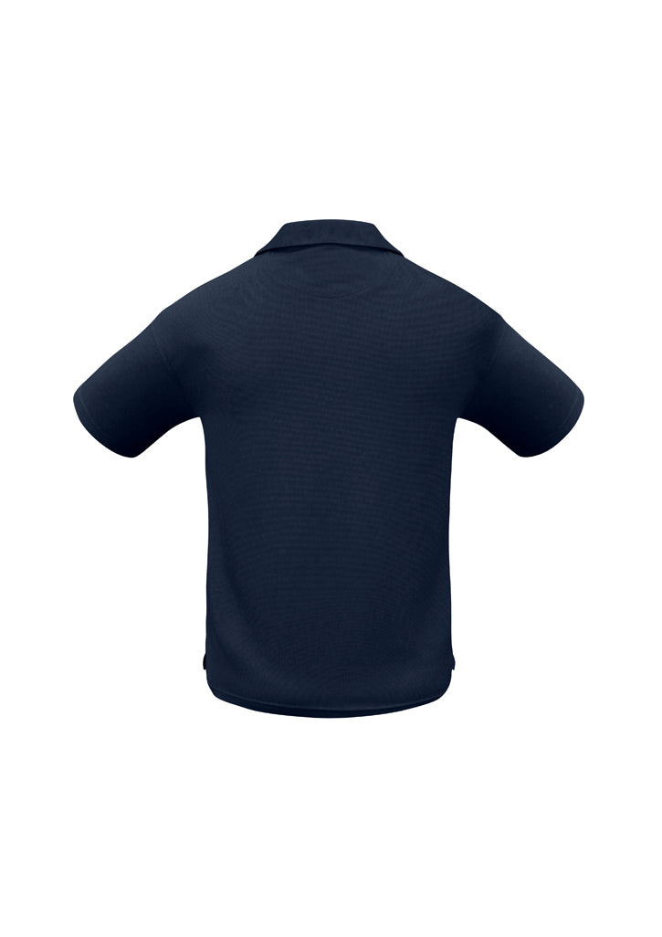 Biz Collection P3300 Micro Mens Waffle Short Sleeve Polo in Navy - back view
