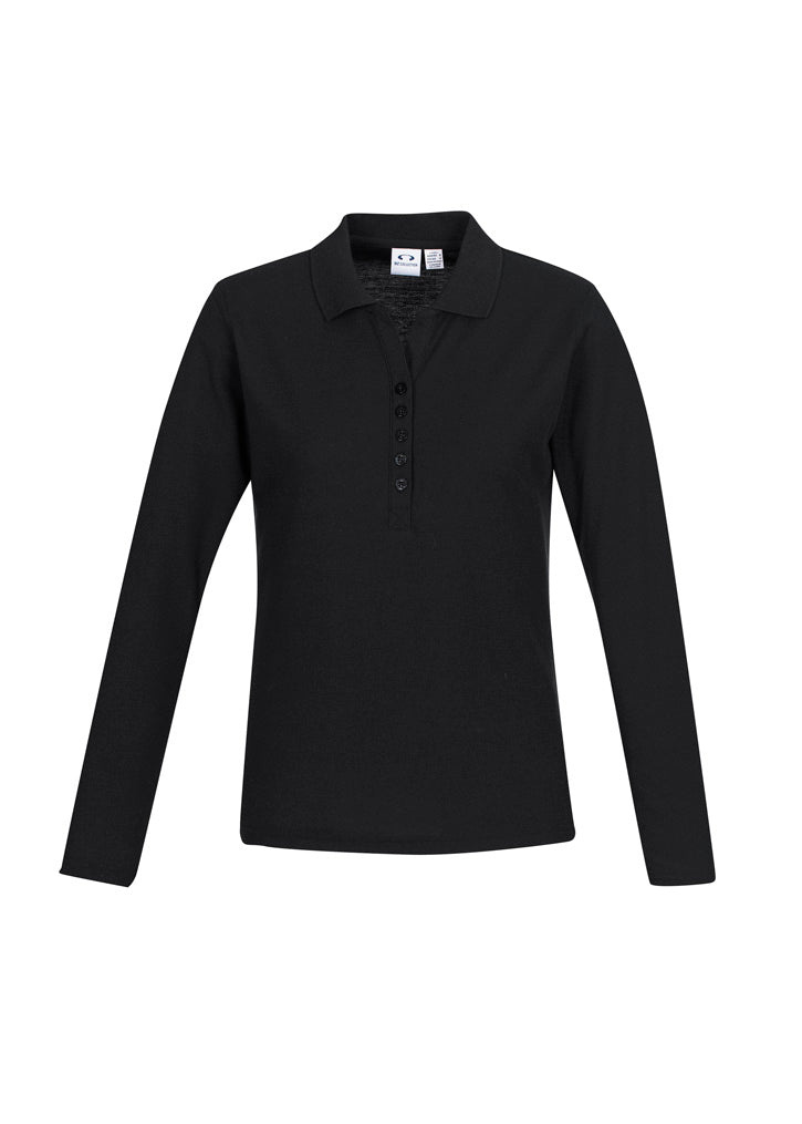 Womens Crew Long Sleeve Polo - P400LL - biz-collection-0