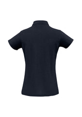 Biz Collection P400LS Crew Womens Short Sleeve Polo in Navy - back view