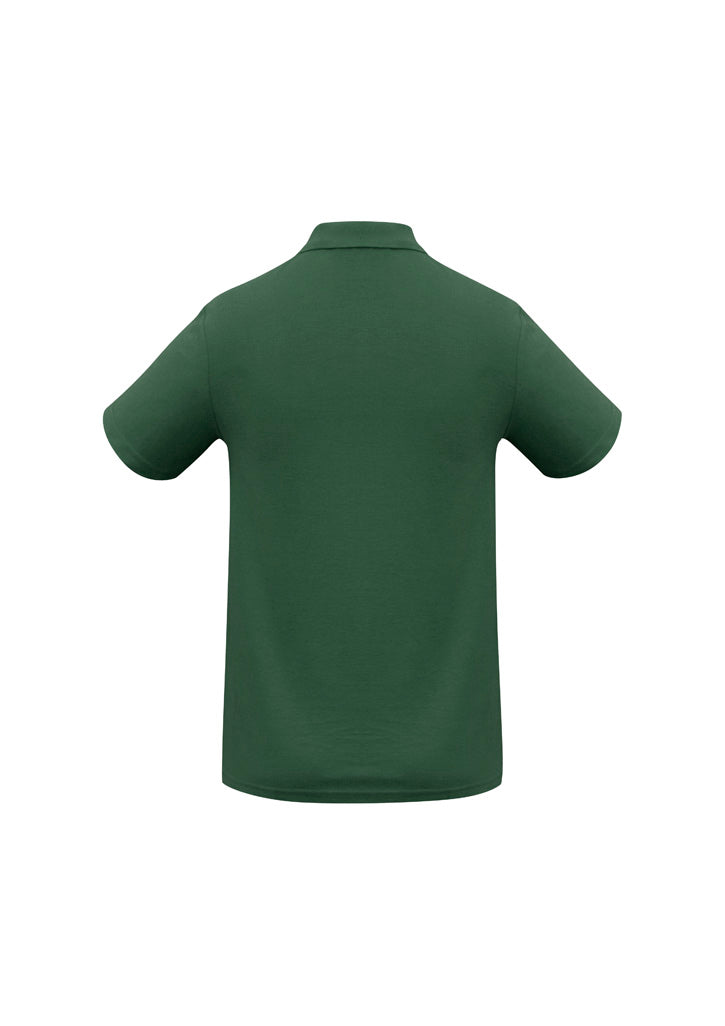 Biz Collection P400MS Crew Mens Short Sleeve Polo in Forest - back view
