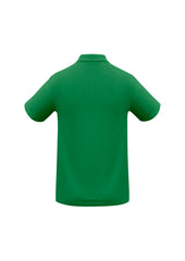 Biz Collection P400MS Crew Mens Short Sleeve Polo in Kelly Green - back view