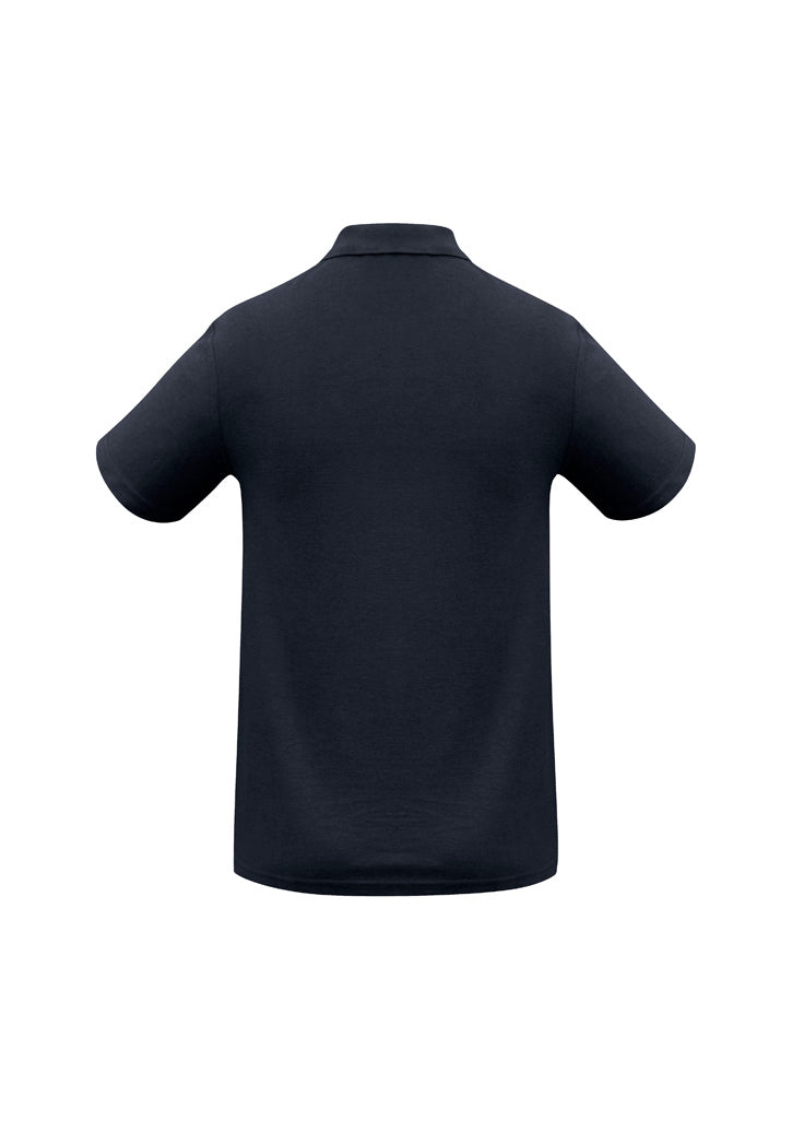 Biz Collection P400MS Crew Mens Short Sleeve Polo in Navy - back view