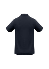 Biz Collection P400MS Crew Mens Short Sleeve Polo in Navy - back view