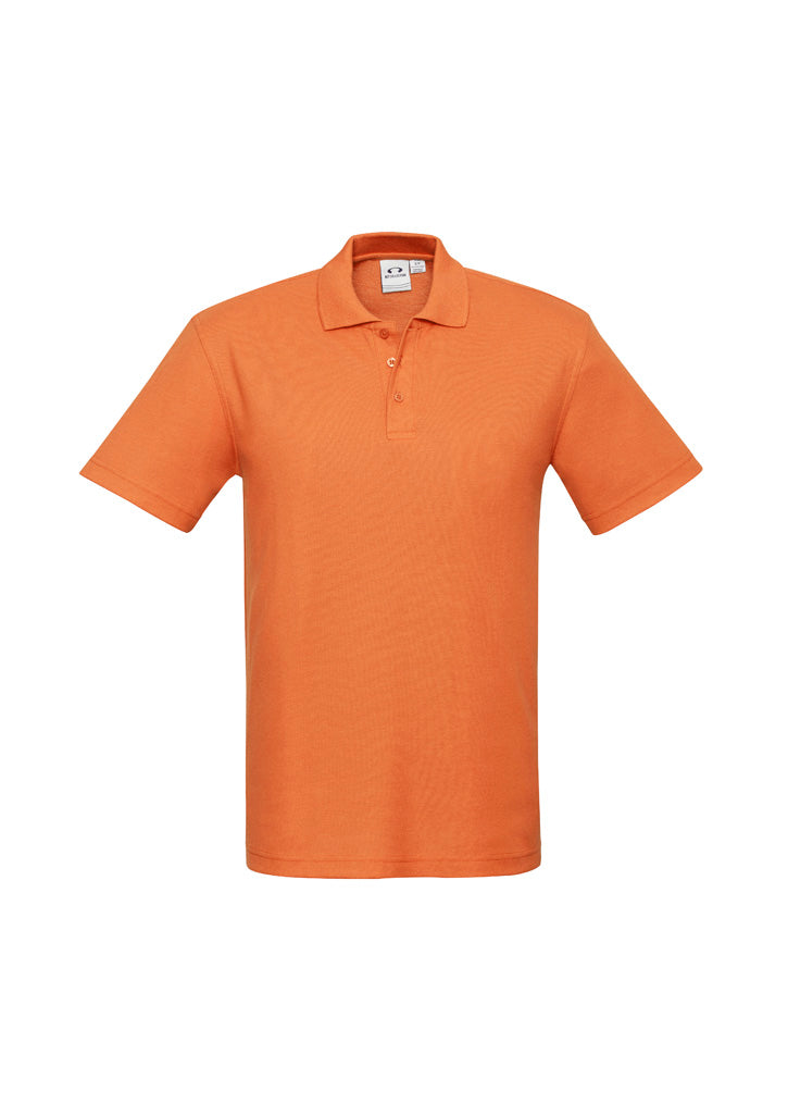 Biz Collection P400MS Crew Mens Short Sleeve Polo in Orange