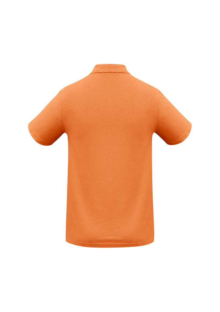Biz Collection P400MS Crew Mens Short Sleeve Polo in Orange - back view