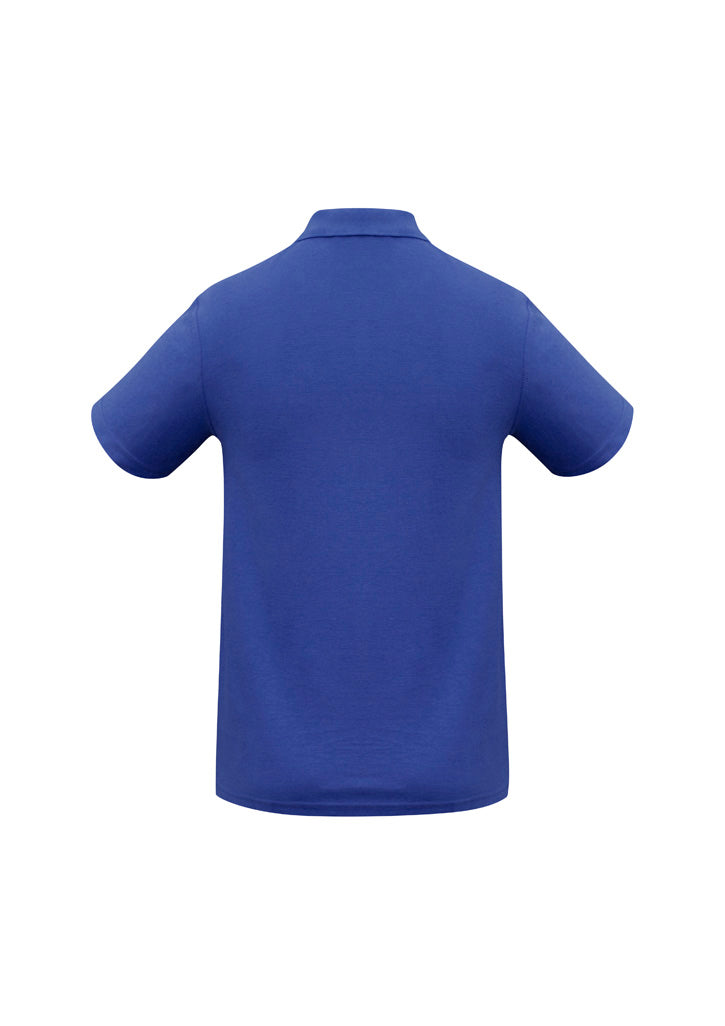 Biz Collection P400MS Crew Mens Short Sleeve Polo in Royal - back view
