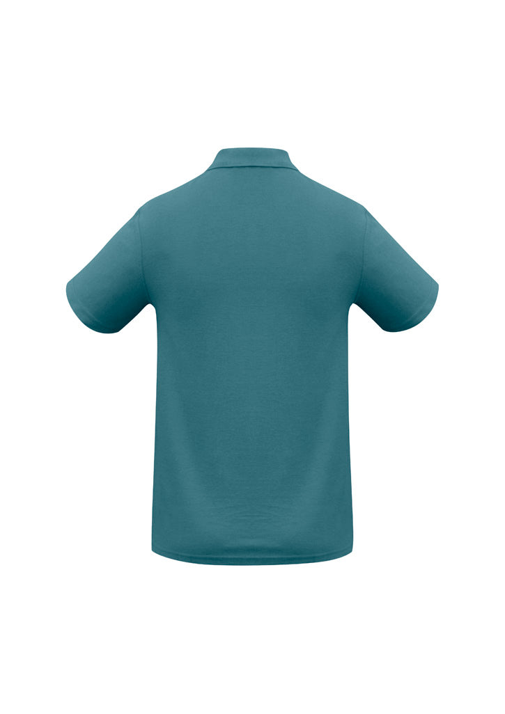 Biz Collection P400MS Crew Mens Short Sleeve Polo in Teal - back view