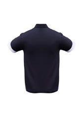 Biz Collection P401MS Talon Mens Short Sleeve Polo in Navy/White - back view