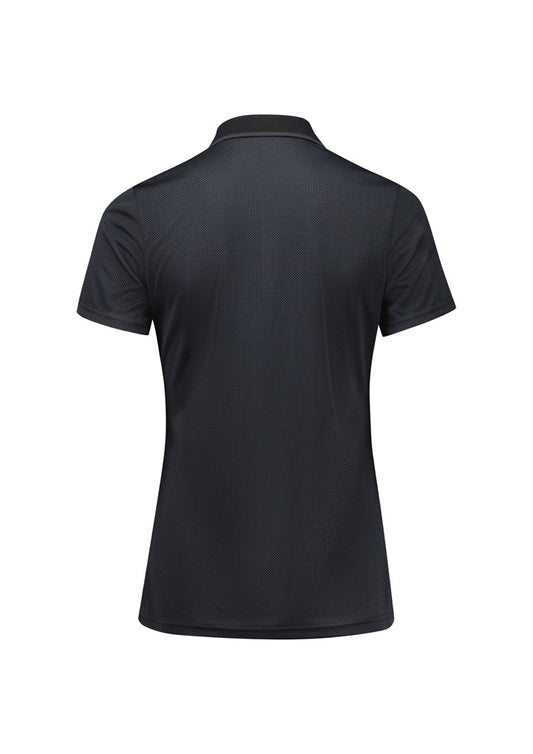 Biz Collection P412LS Echo Womens Short Sleeve Polo in Black Graphite - back view
