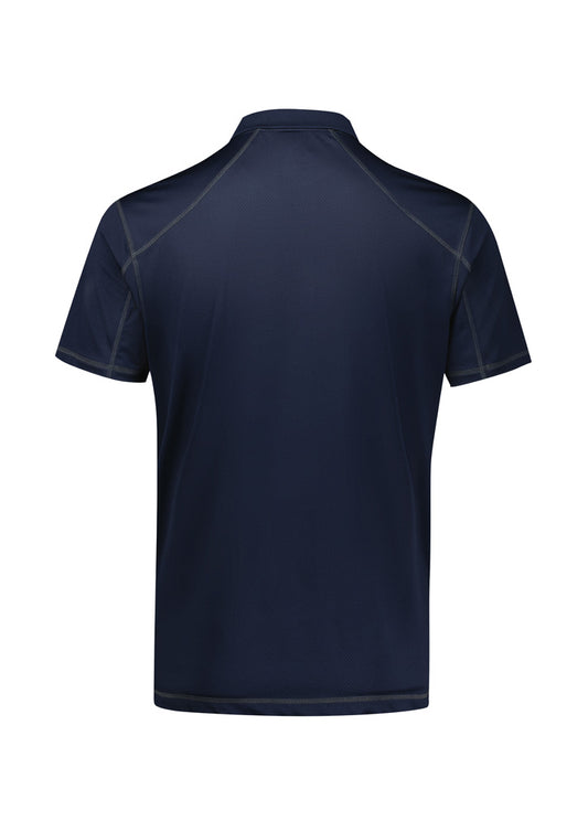Biz Collection P419MS Dart Mens Short Sleeve Polo in Navy/Navy - back view