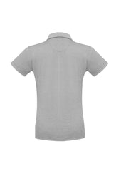 Biz Collection P501LS Shadow Womens Short Sleeve Polo in Silver Grey - back view