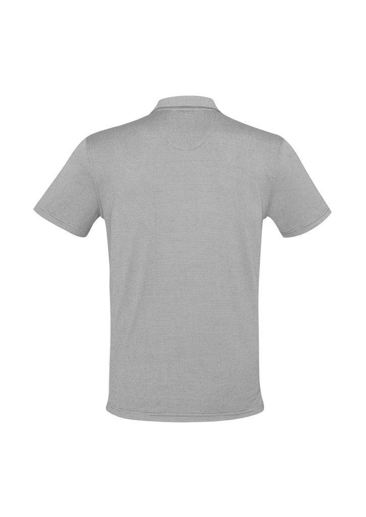 Biz Collection P501MS Shadow Mens Short Sleeve Polo in Silver Grey - back view