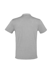 Biz Collection P501MS Shadow Mens Short Sleeve Polo in Silver Grey - back view