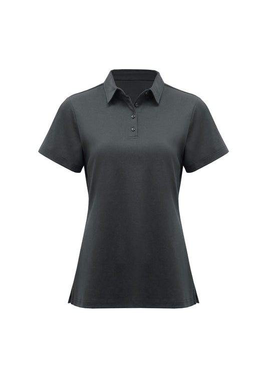Biz Collection P515LS Lotus Womens Short Sleeve Polo in Charcoal