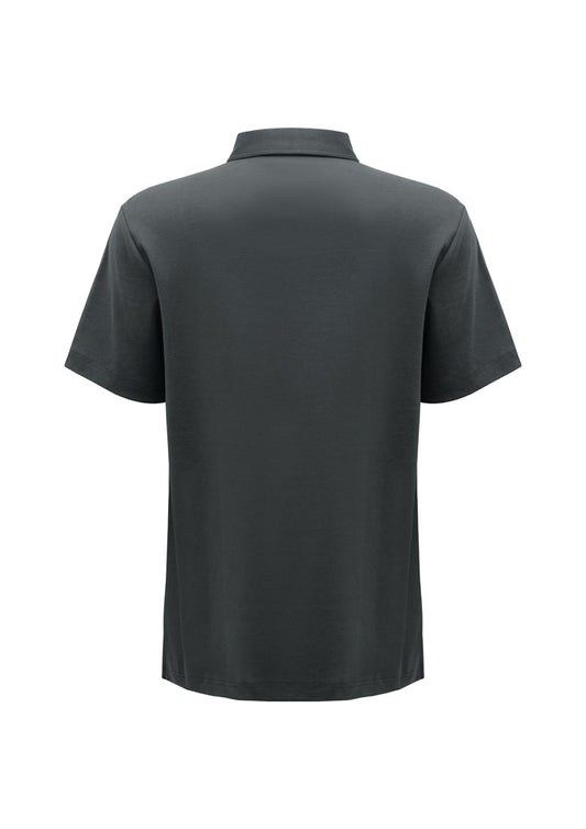 Biz Collection P515MS Lotus Mens Short Sleeve Polo in Charcoal - back view
