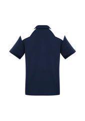 Biz Collection P705MS Rival Mens Short Sleeve Polo in Navy/White - back view