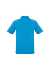 Biz Collection P706MS Profile Mens Short Sleeve Polo in Cyan - back view