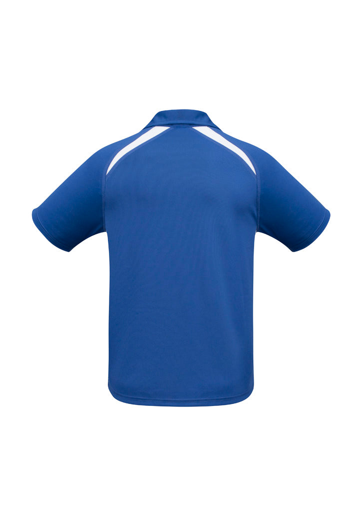 Biz Collection P7700B Splice Kids Short Sleeve Polo in Royal/White - back view