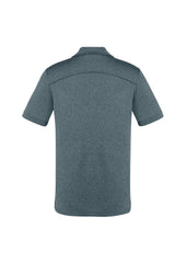 Biz Collection P815MS Aero Mens Short Sleeve Polo in Charcoal - back view