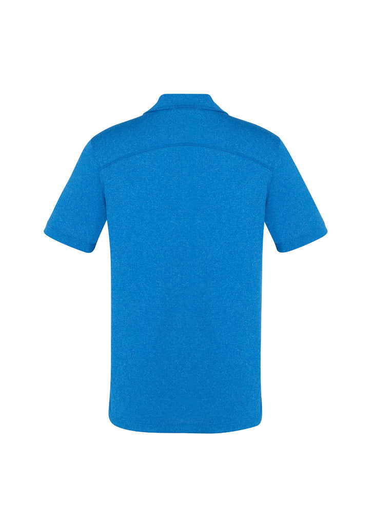 Biz Collection P815MS Aero Mens Short Sleeve Polo in Cyan - back view