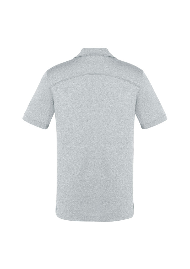 Biz Collection P815MS Aero Mens Short Sleeve Polo in Silver - back view