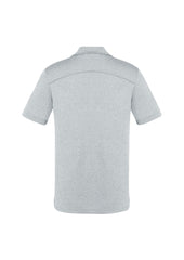 Biz Collection P815MS Aero Mens Short Sleeve Polo in Silver - back view