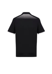 Biz Collection P900MS Galaxy Mens Short Sleeve Polo in Black/White - back view
