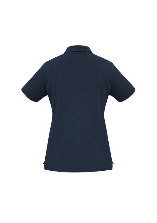 Biz Collection P9025 Oceana Womens Short Sleeve Polo in Navy - back view