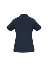 Biz Collection P9025 Oceana Womens Short Sleeve Polo in Navy - back view