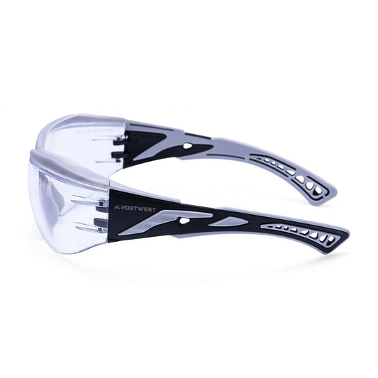 Portwest PS20 Dynamic Plus Safety Glasses in Clear - back view